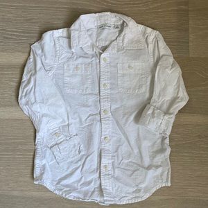 Janie and Jack size 5 boy linen button down shirt